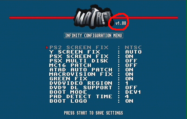 Menu secreto do Playstation 2 como configurar o chip Matrix