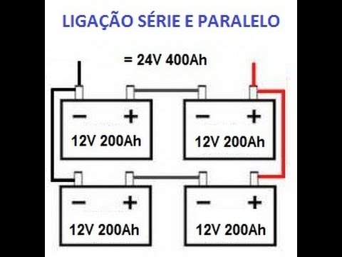 Ligações de Baterias em Série e Paralelo
