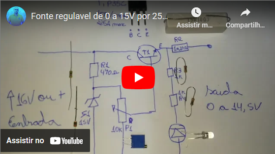 Fonte regulável de 0 a 15V por 25A de alta potência