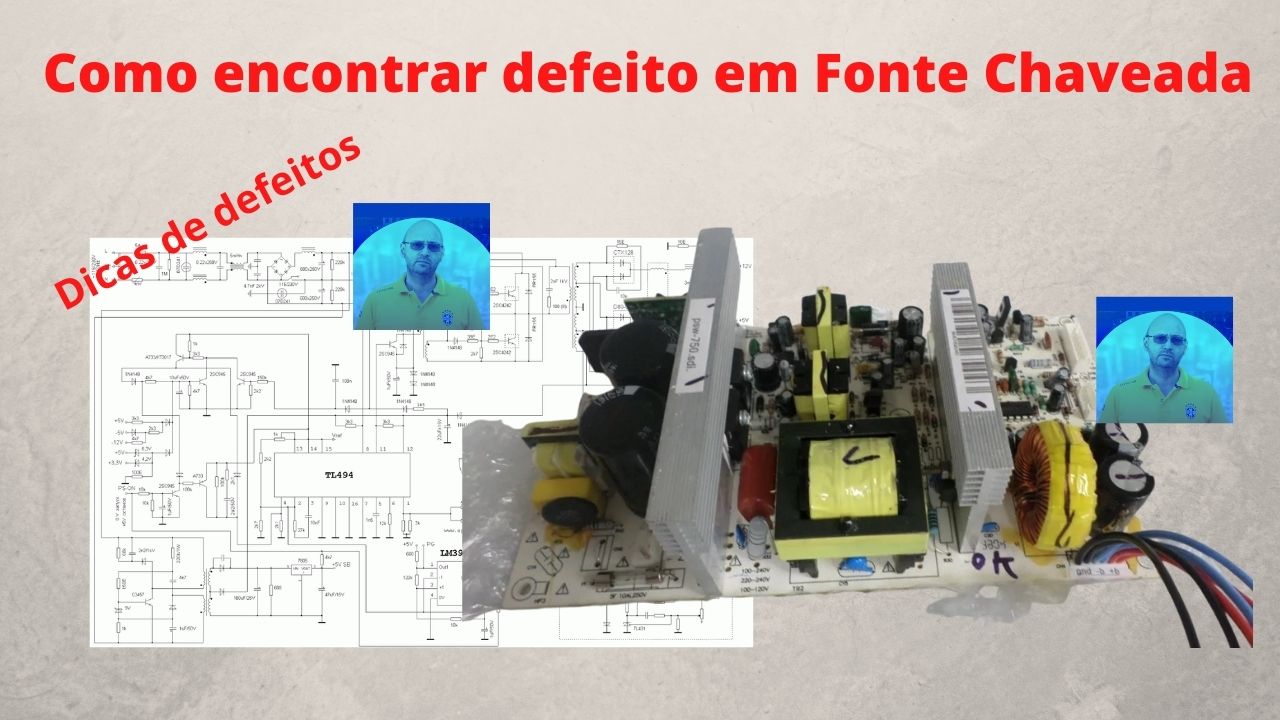 Como encontrar defeito em Fonte Chaveada