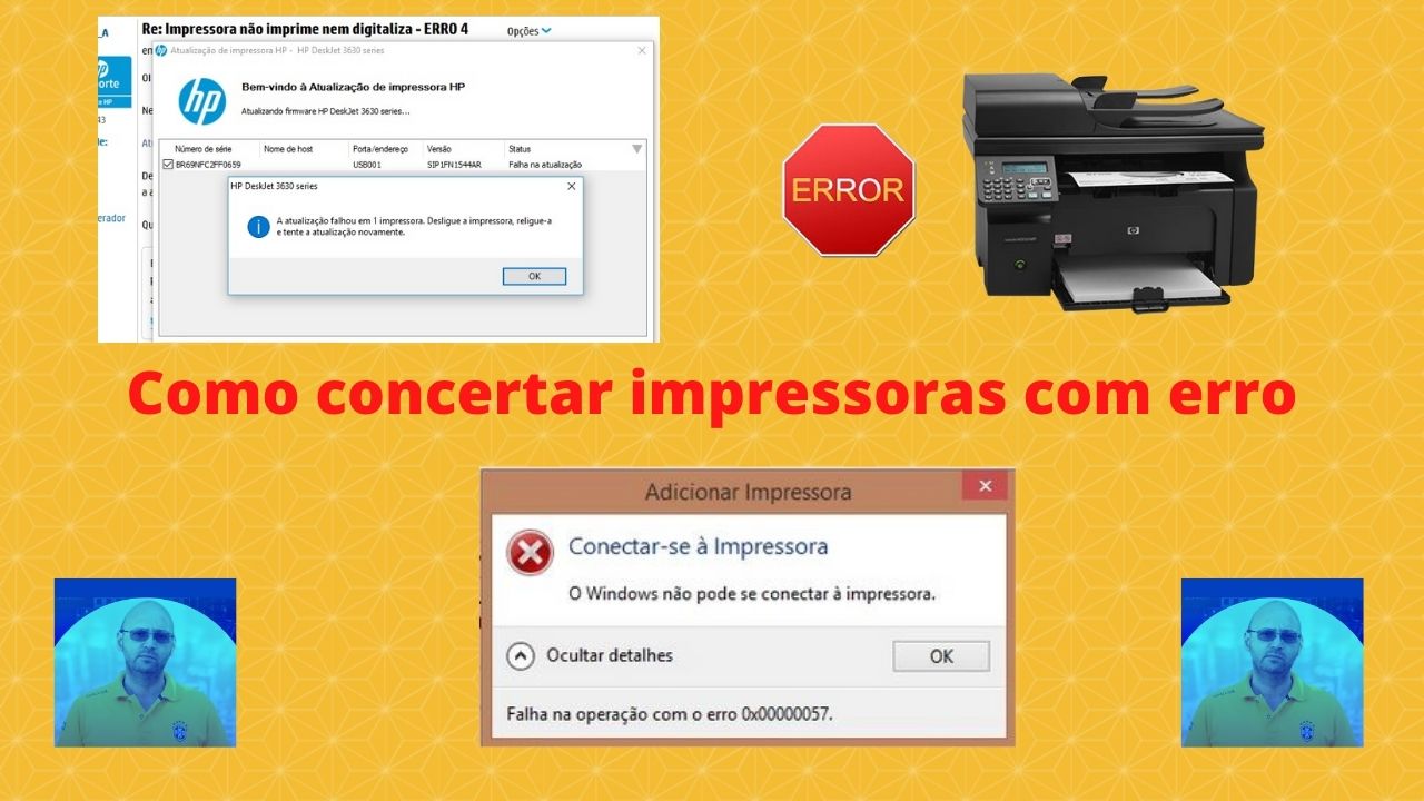 Como consertar impressoras com erro