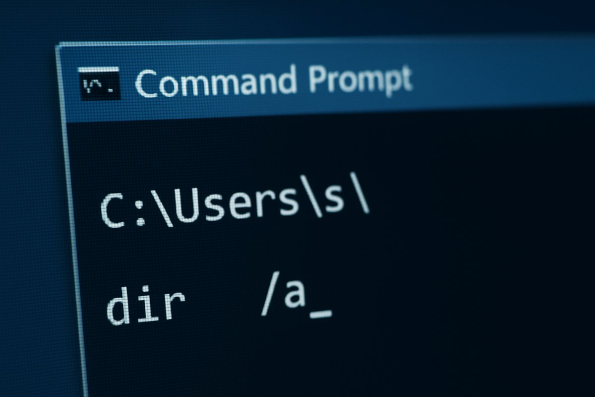 Tela do Prompt de Comando com o comando attrib destacado
