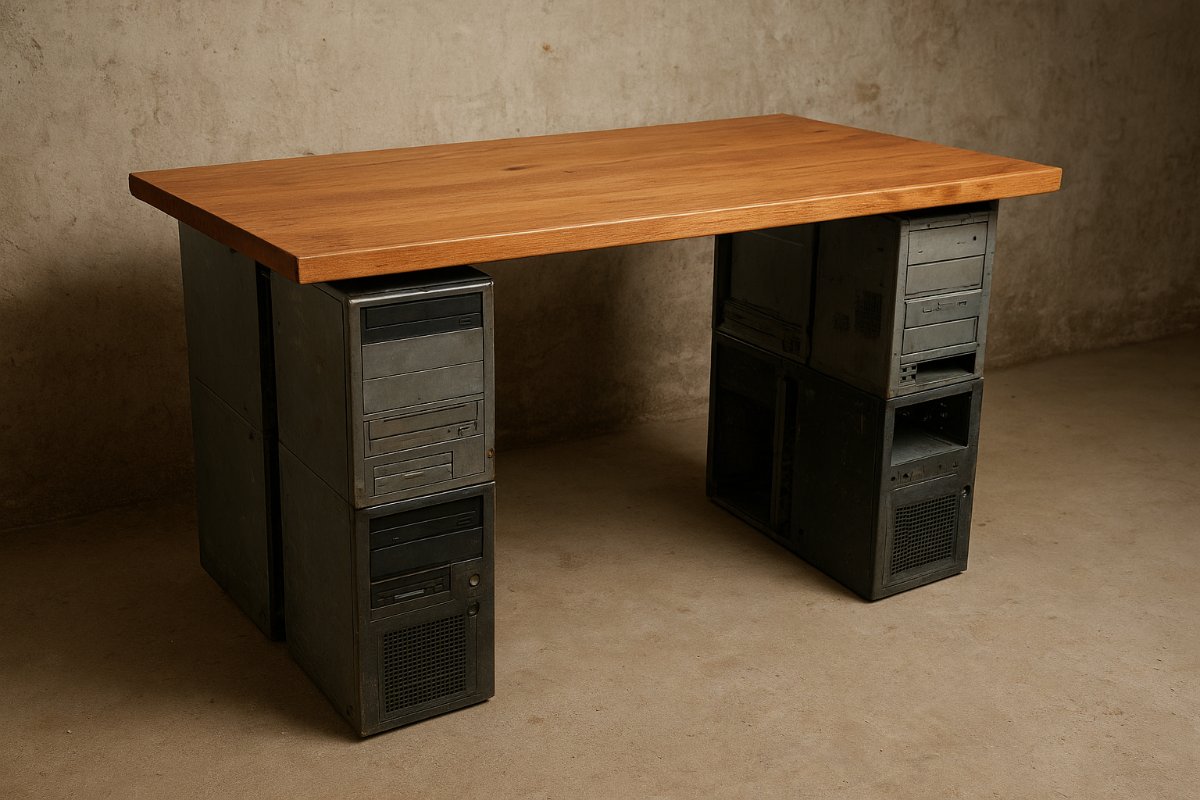 Construindo uma mesa com gabinetes de CPU reciclados