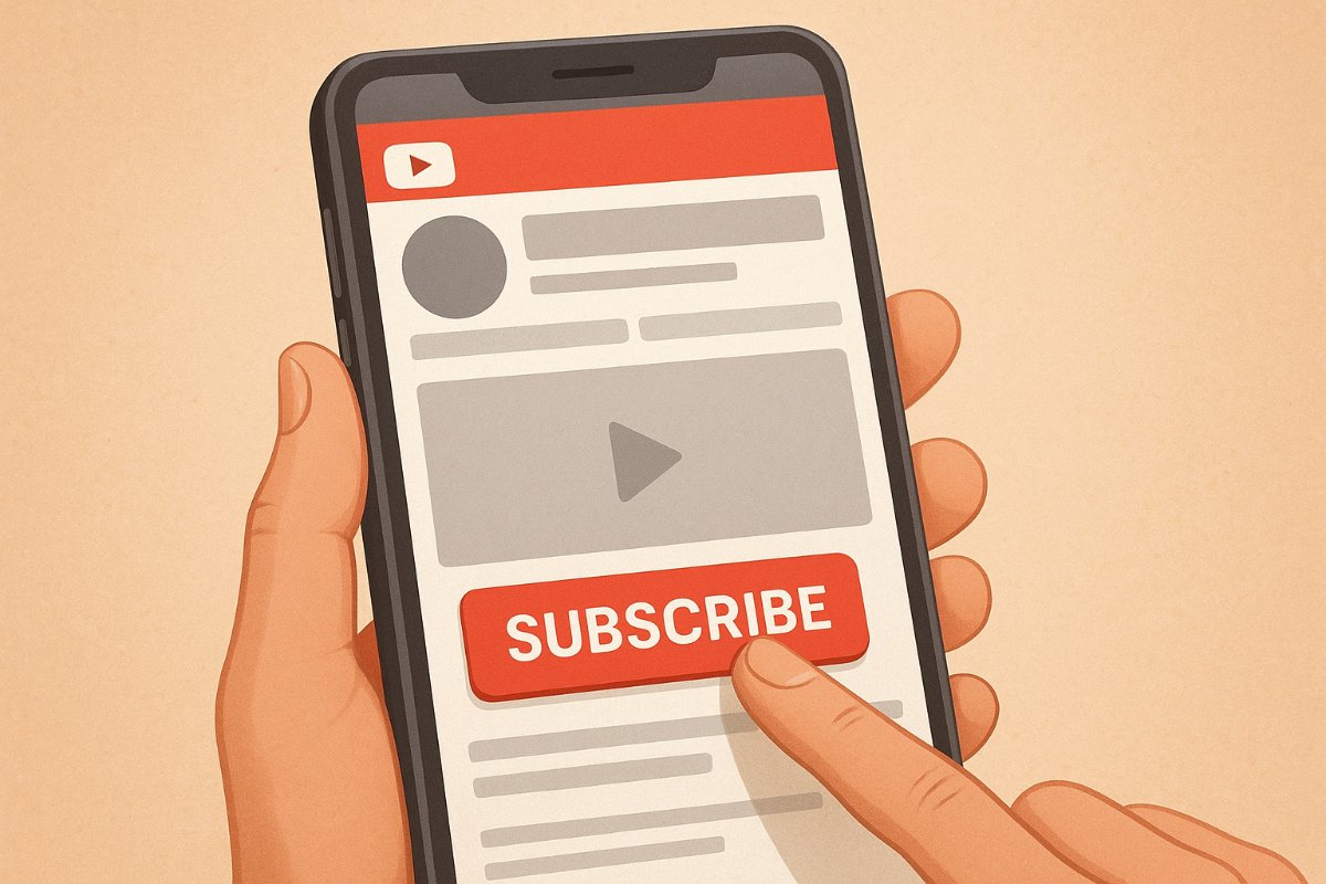 Tela do YouTube com destaque para o botão de inscrição