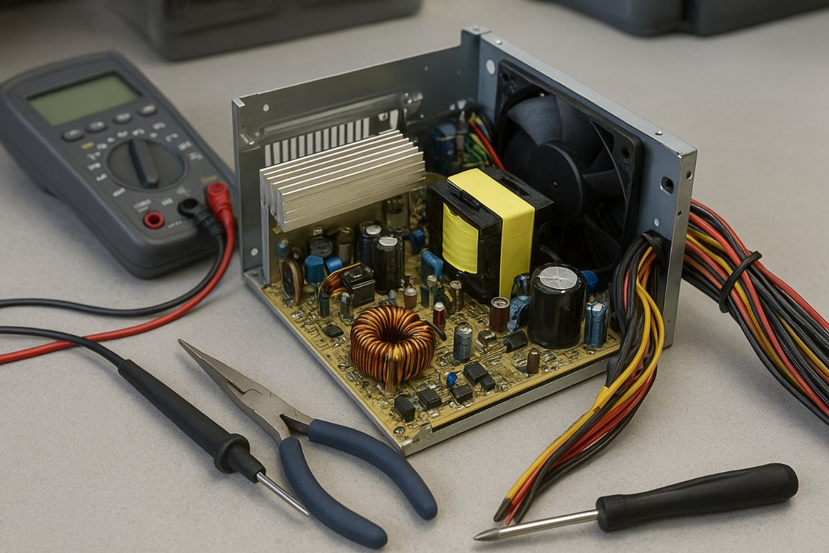 Conserto de fonte de computador: diagnóstico do defeito passo a passo
