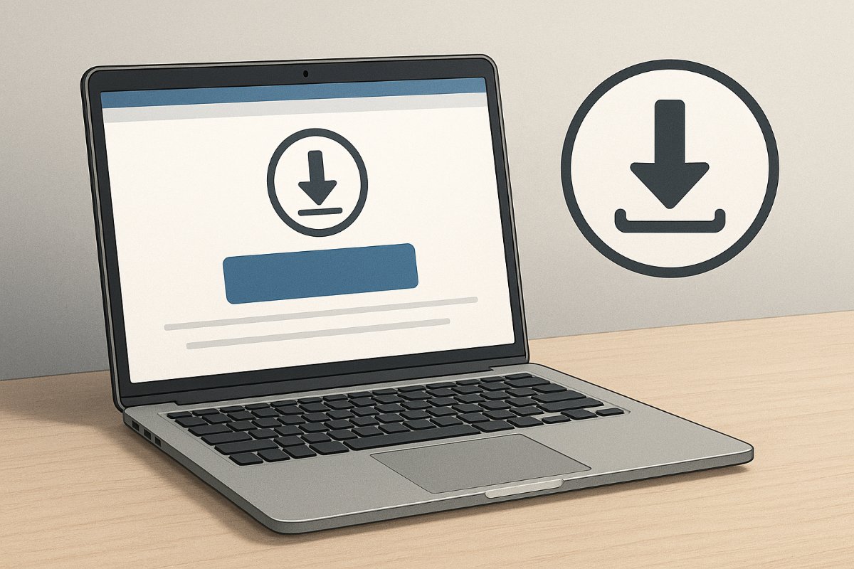 Notebook com destaque para download do DriverPack