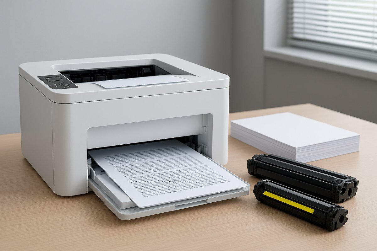 Impressora laser com suprimentos de toner