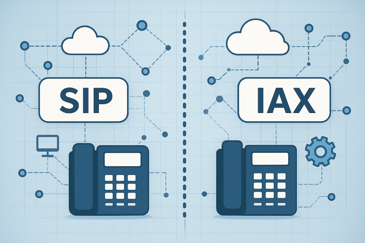 Qual é a diferença entre SIP e IAX?