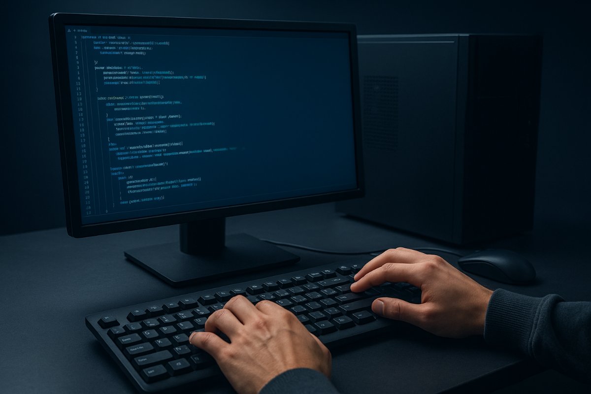 Hardware e software trabalhando juntos em um computador