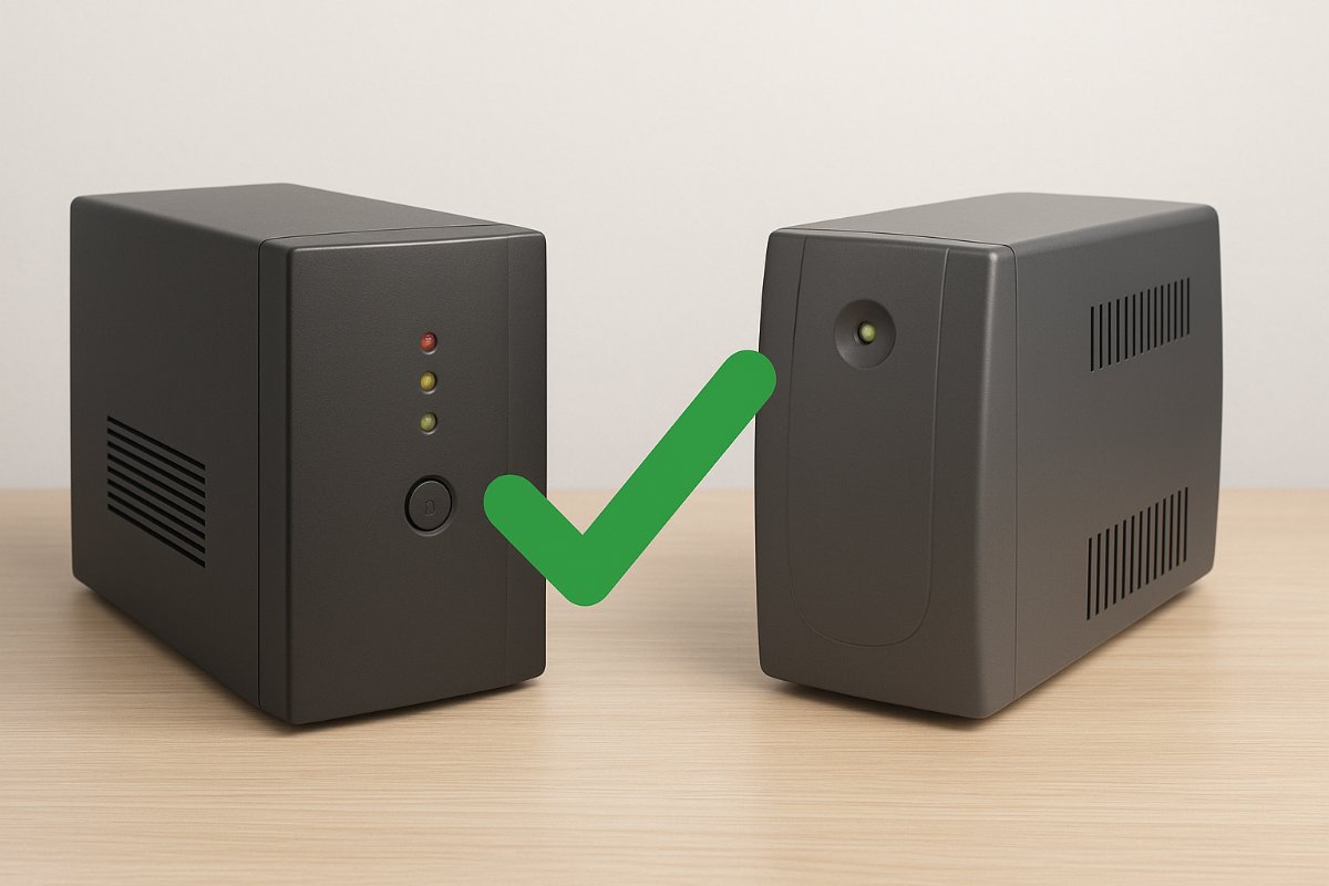 Comparação entre nobreak e estabilizador para uso em computador.
