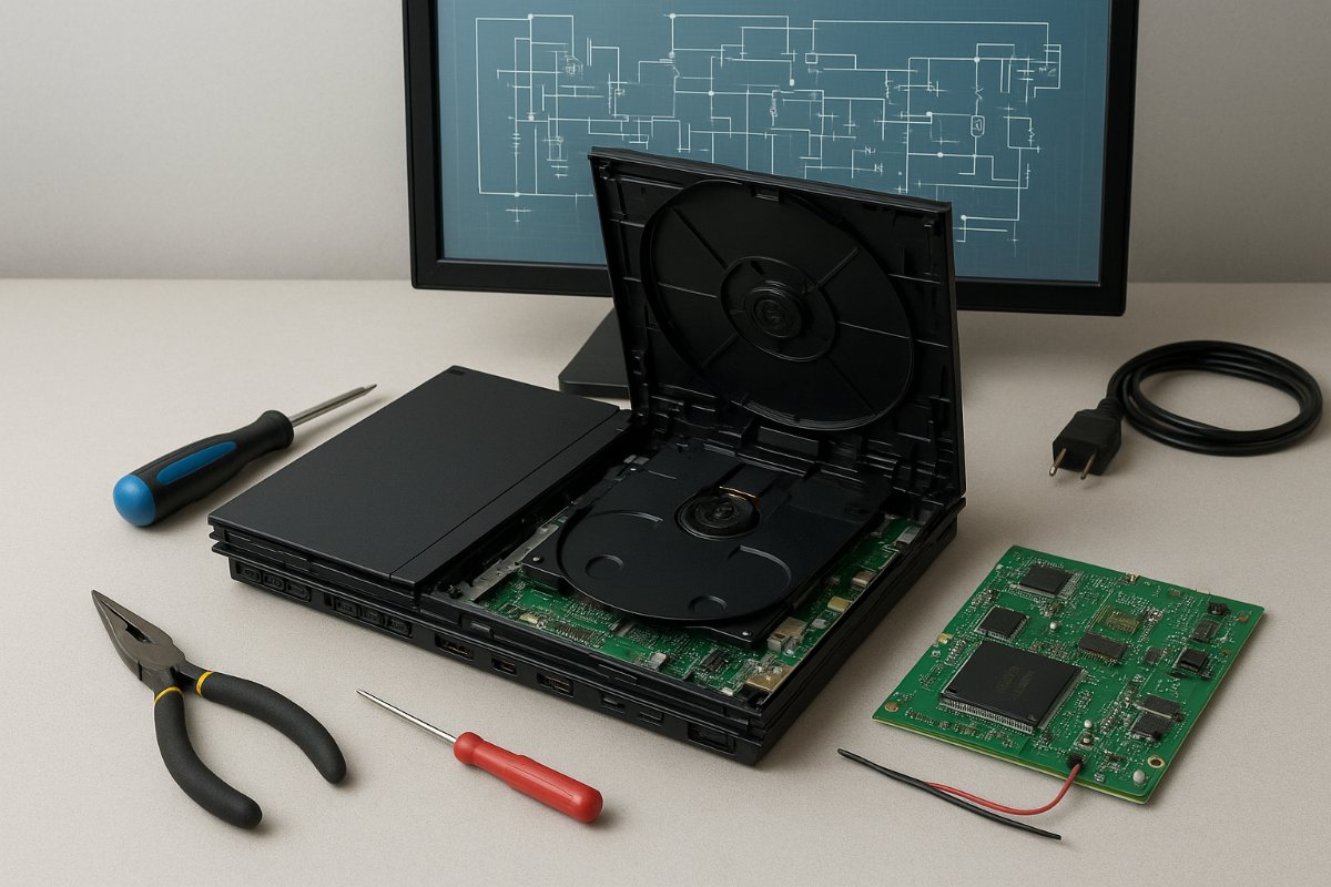 Esquemas de placas de PlayStation 2 para instalação do chip Matrix: como localizar e usar