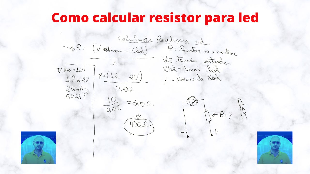 Como calcular resistor para led youtube