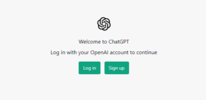 Pagina de acesso ao ChatGPT